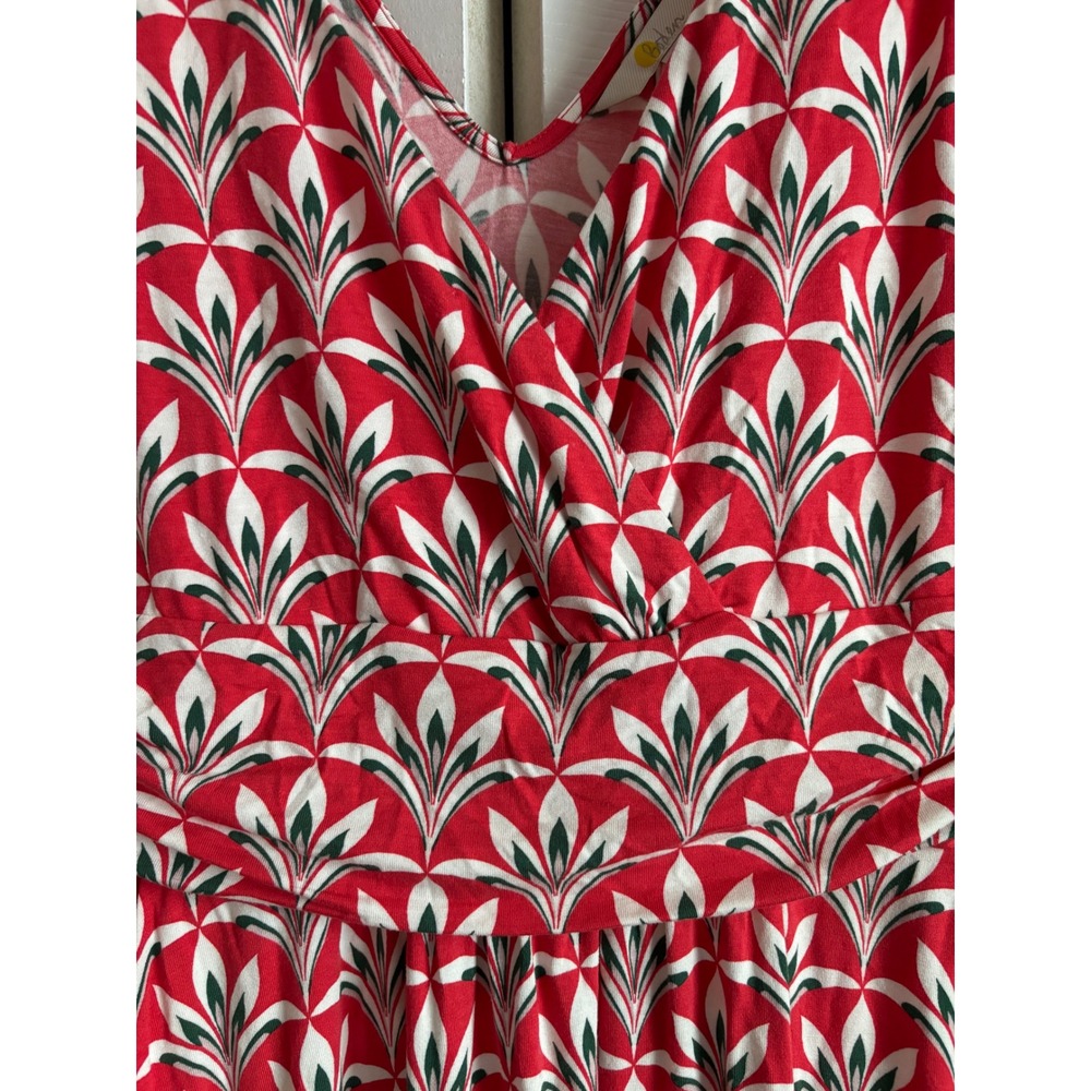 Boden Sleeveless Wrap Front Dress – Size 4 – Watermelon Red Floral Print - Picture 8 of 10